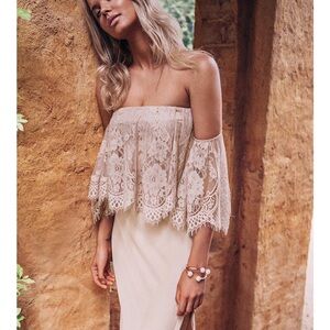 Grace Loves Lace Cream Off-Shoulder Wedding Dress